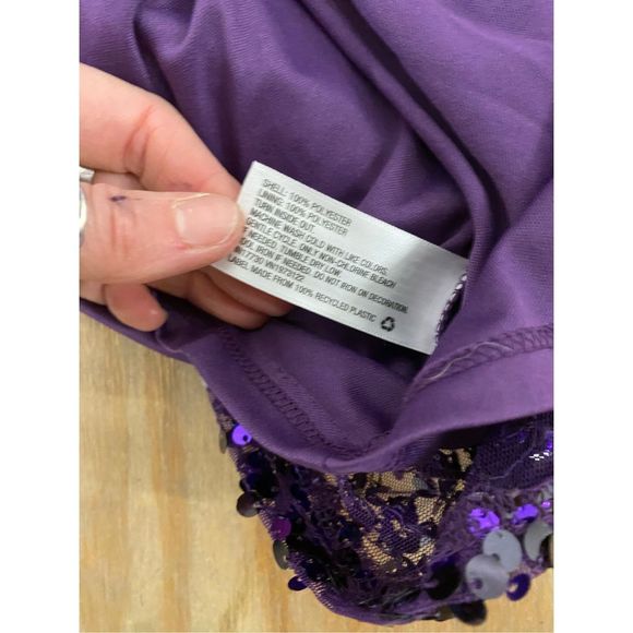 Wild Fable Target NWT Purple Sequin Slip Dress Women's Size Small - Picture 8 of 9